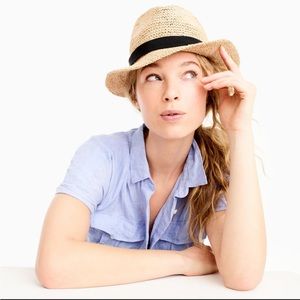 J. Crew Packable Straw Hat S/M
